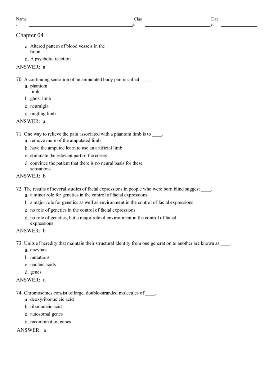 Neural Development and Processes Answer Key From 1 to 74 - Page 5