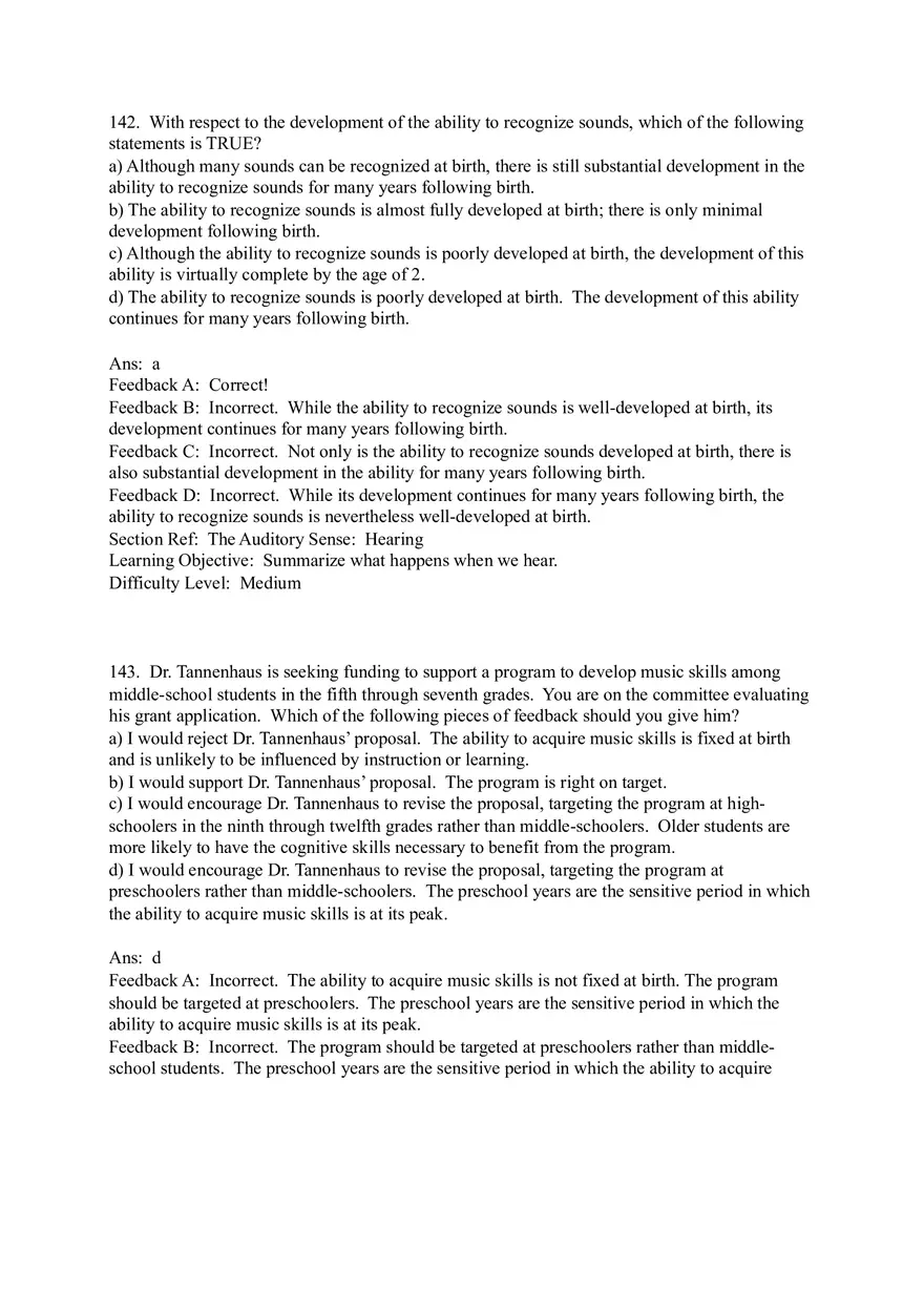 Sensation and Perception Test Answer Key Part 6 - Page 4