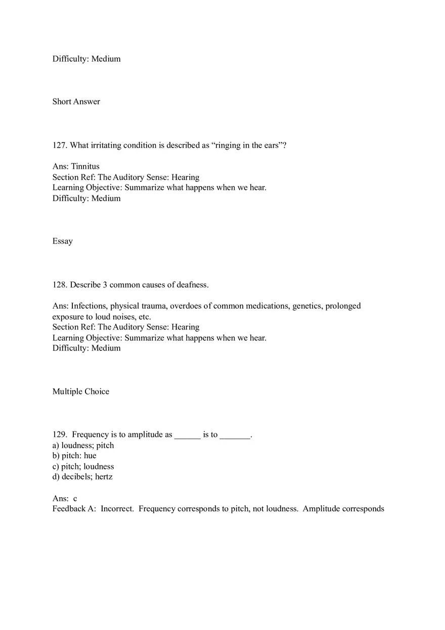 Sensation and Perception Test Answer Key Part 5 - Page 10