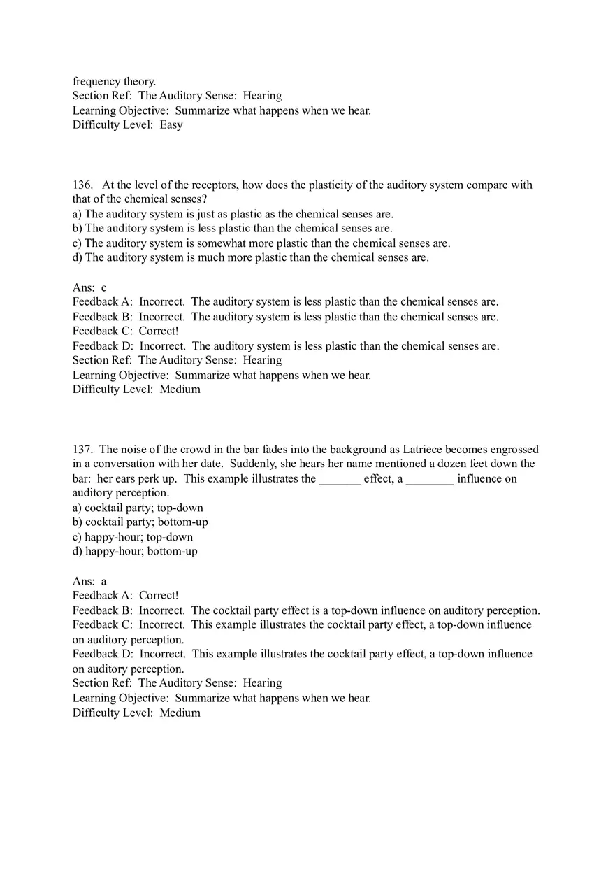 Sensation and Perception Test Answer Key Part 5 - Page 4