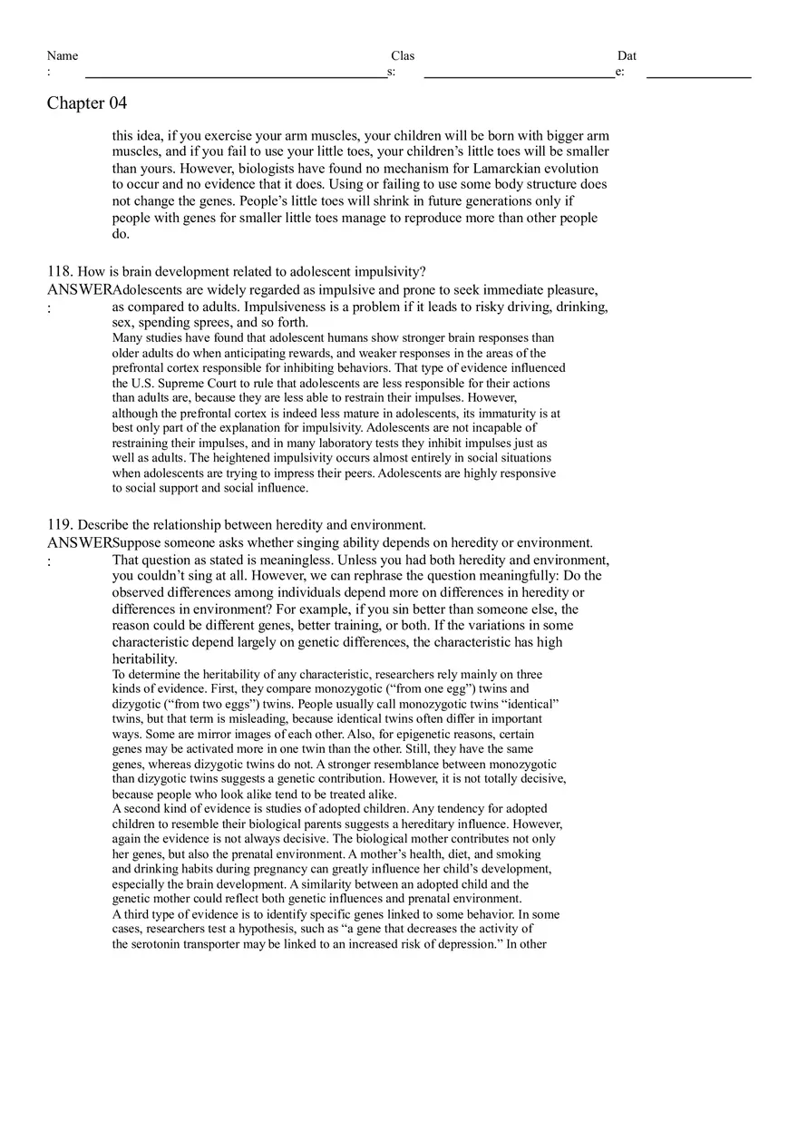 Neural Development and Processes Answer Key From 75 to 119 - Page 9