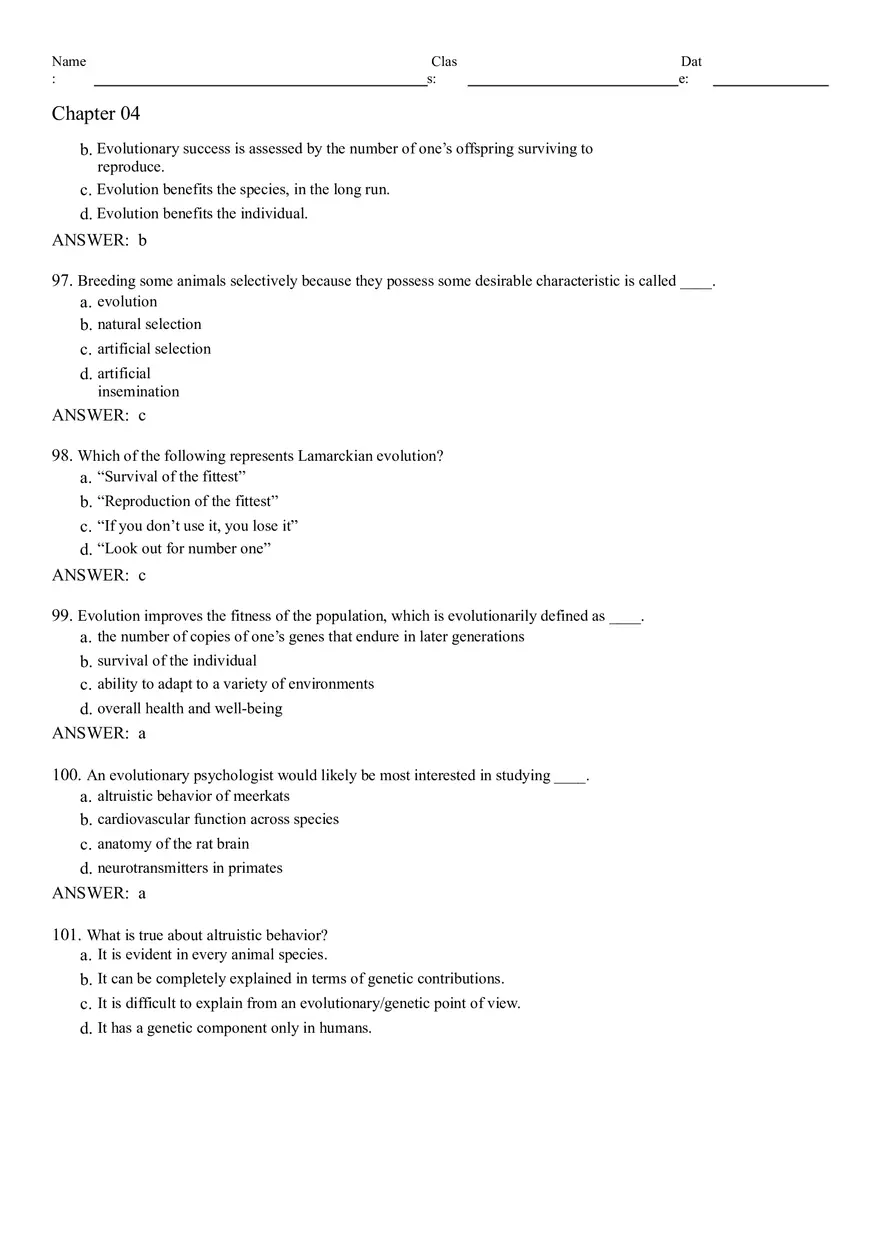 Neural Development and Processes Answer Key From 75 to 119 - Page 5