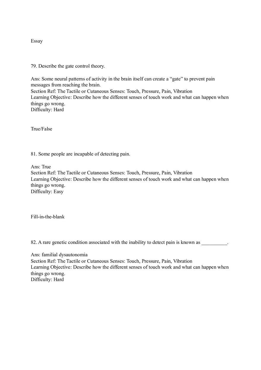 Sensation and Perception Test Answer Key Part 4 - Page 11
