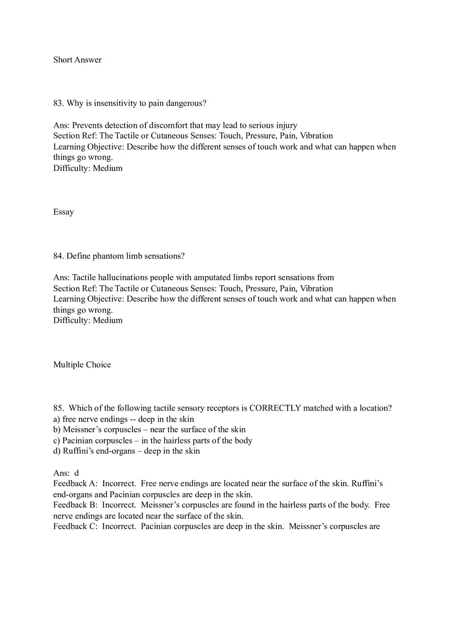 Sensation and Perception Test Answer Key Part 4 - Page 12