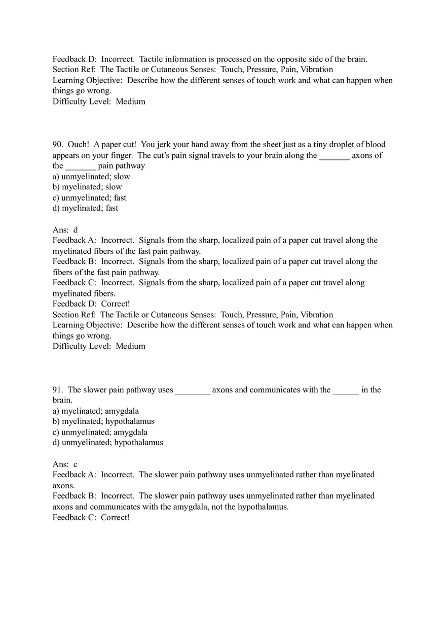 Sensation and Perception Test Answer Key Part 4 - Page 15