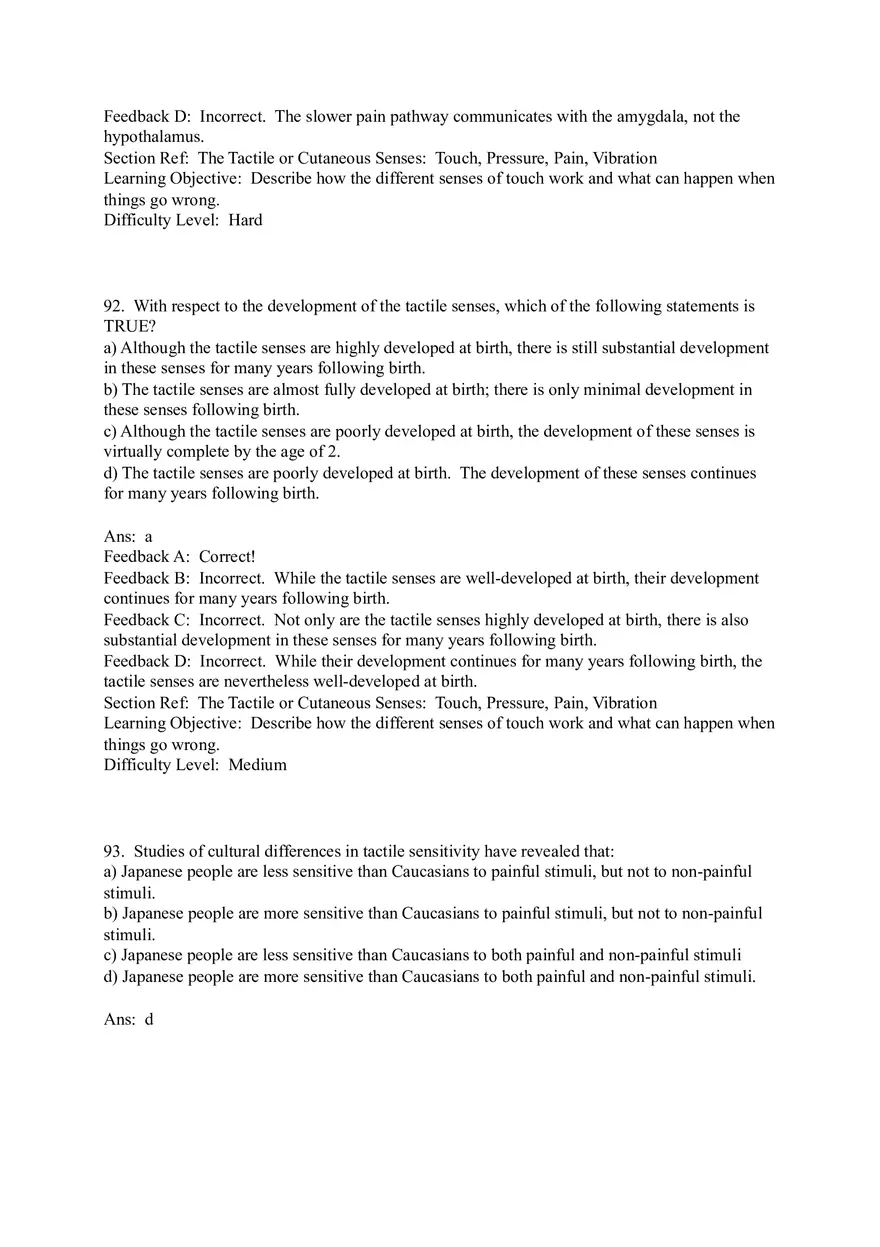 Sensation and Perception Test Answer Key Part 4 - Page 16