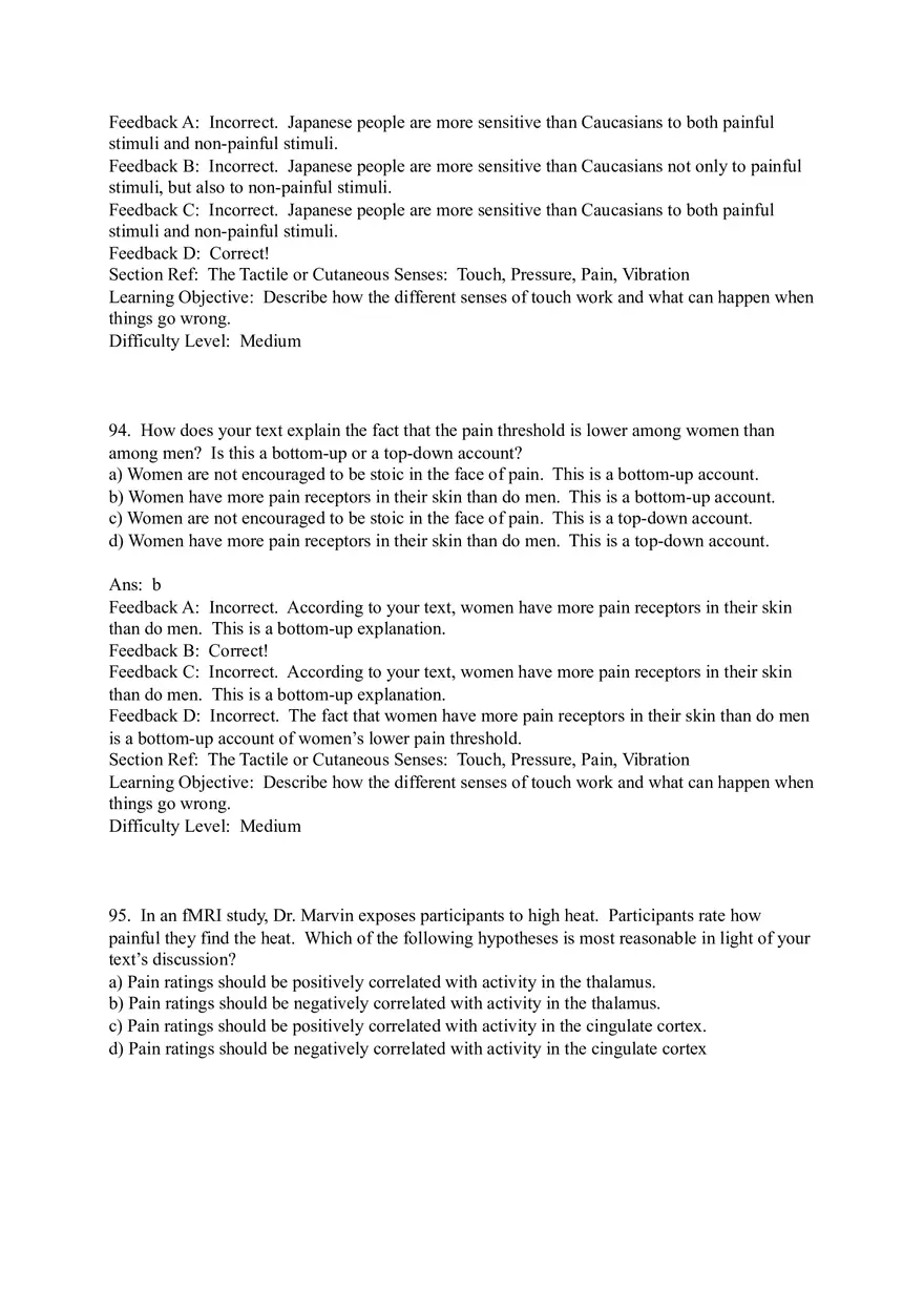 Sensation and Perception Test Answer Key Part 4 - Page 3