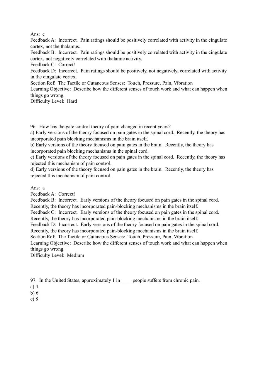 Sensation and Perception Test Answer Key Part 4 - Page 4