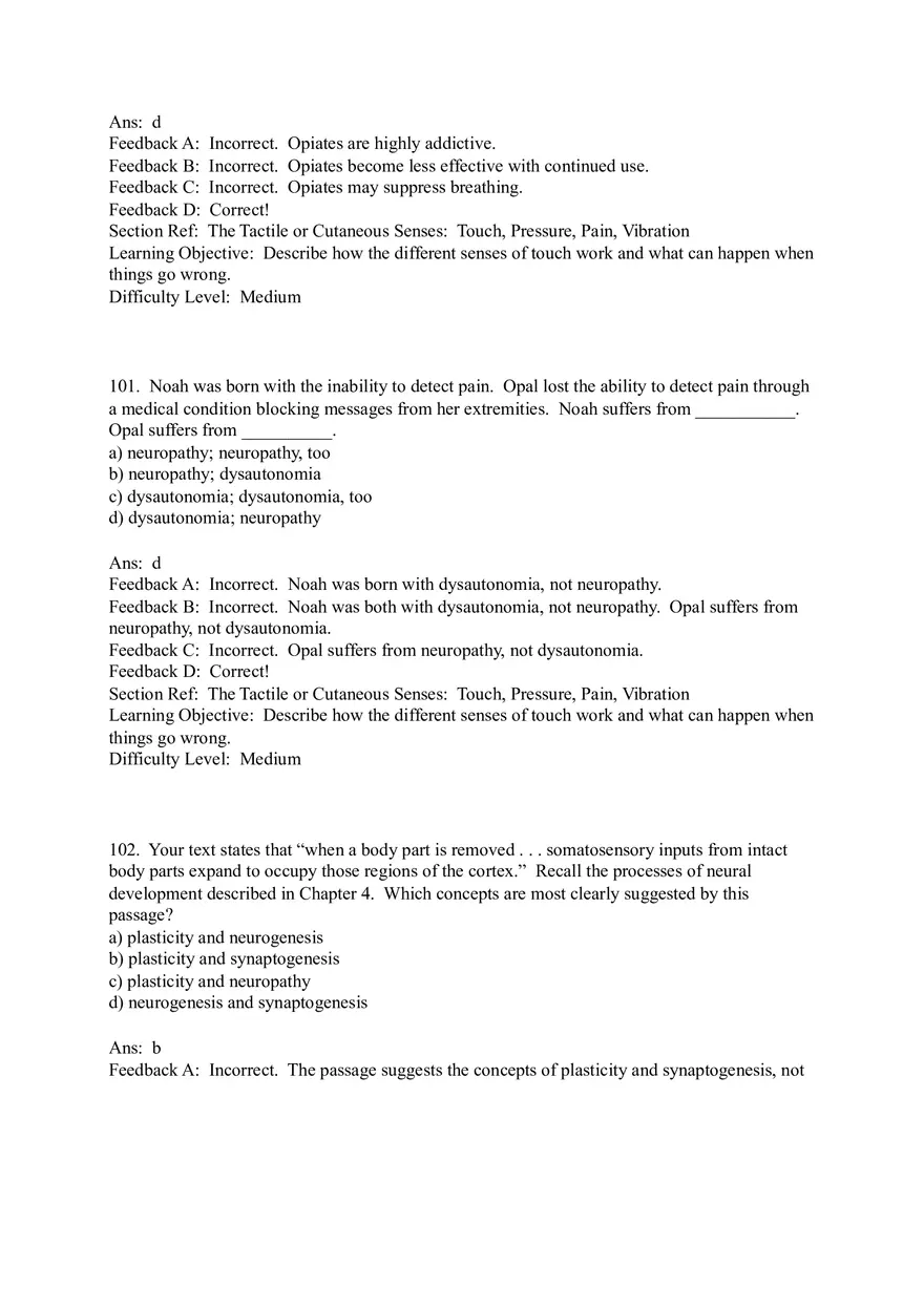 Sensation and Perception Test Answer Key Part 4 - Page 6