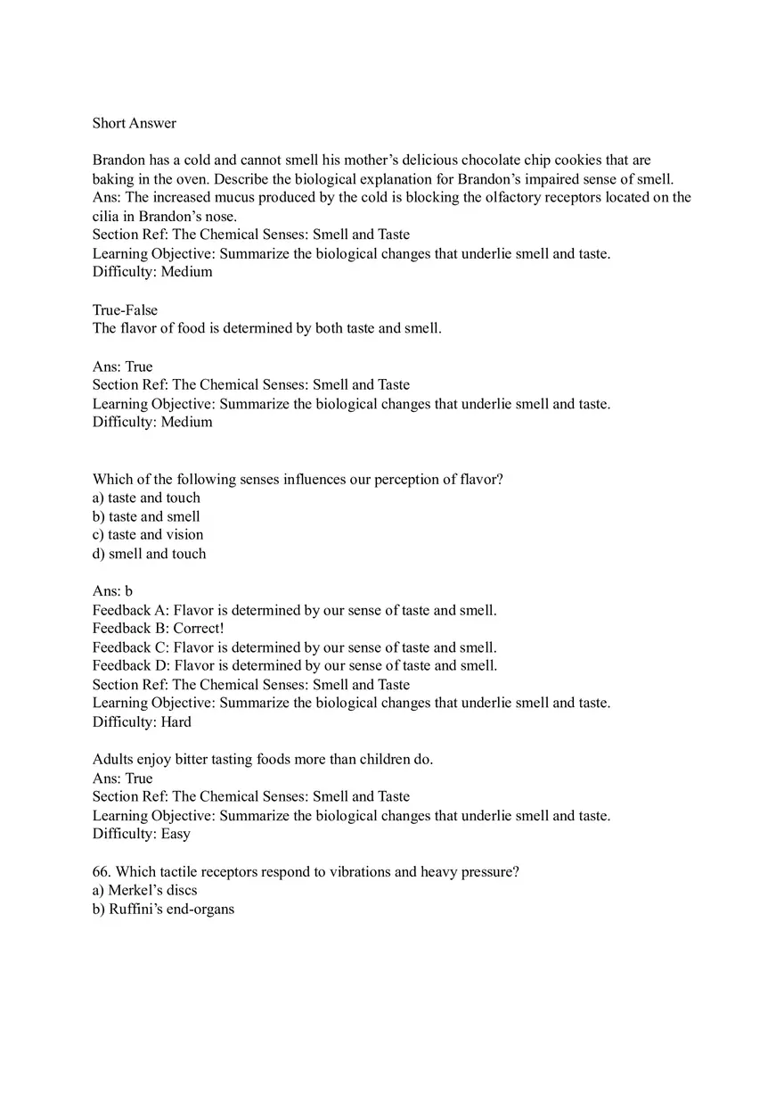 Sensation and Perception Test Answer Key Part 3 - Page 9