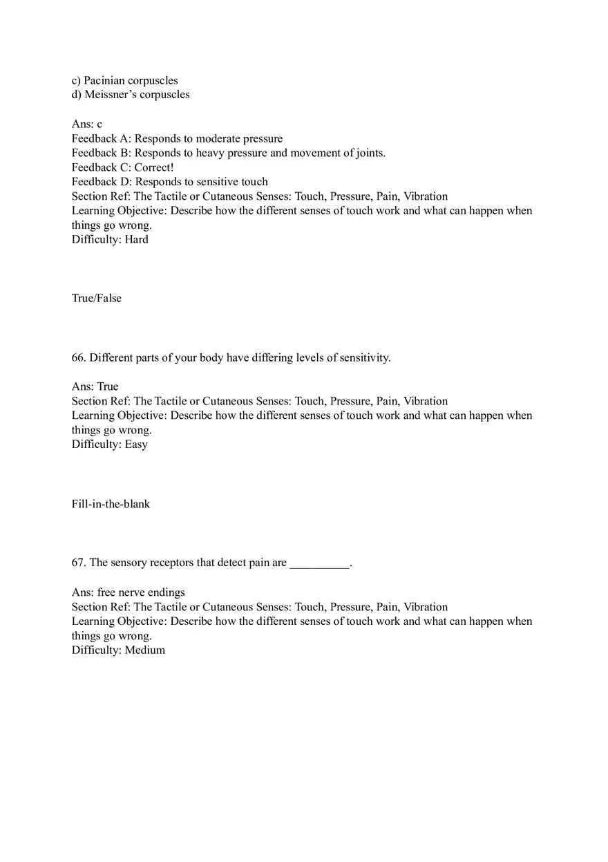 Sensation and Perception Test Answer Key Part 3 - Page 10