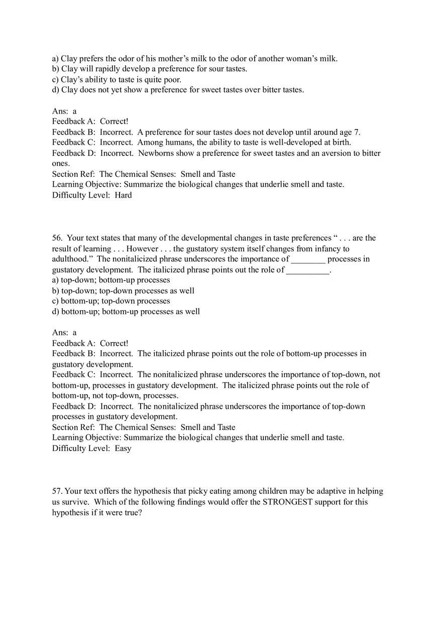 Sensation and Perception Test Answer Key Part 3 - Page 4
