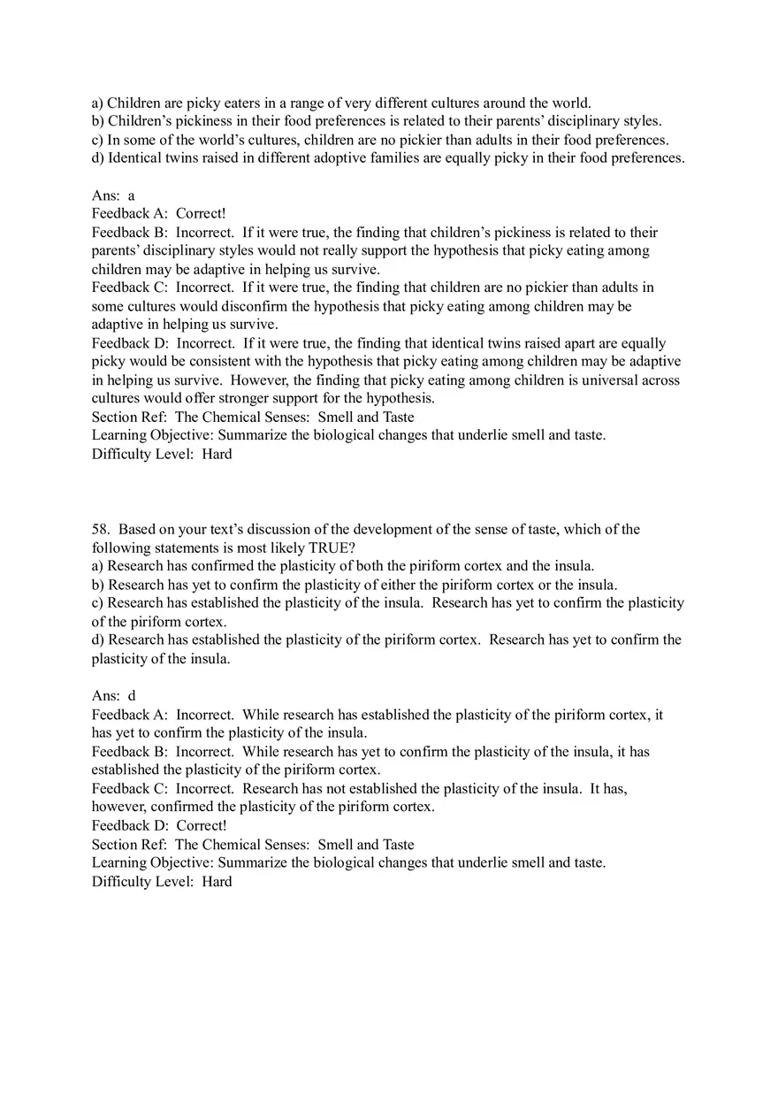 Sensation and Perception Test Answer Key Part 3 - Page 5