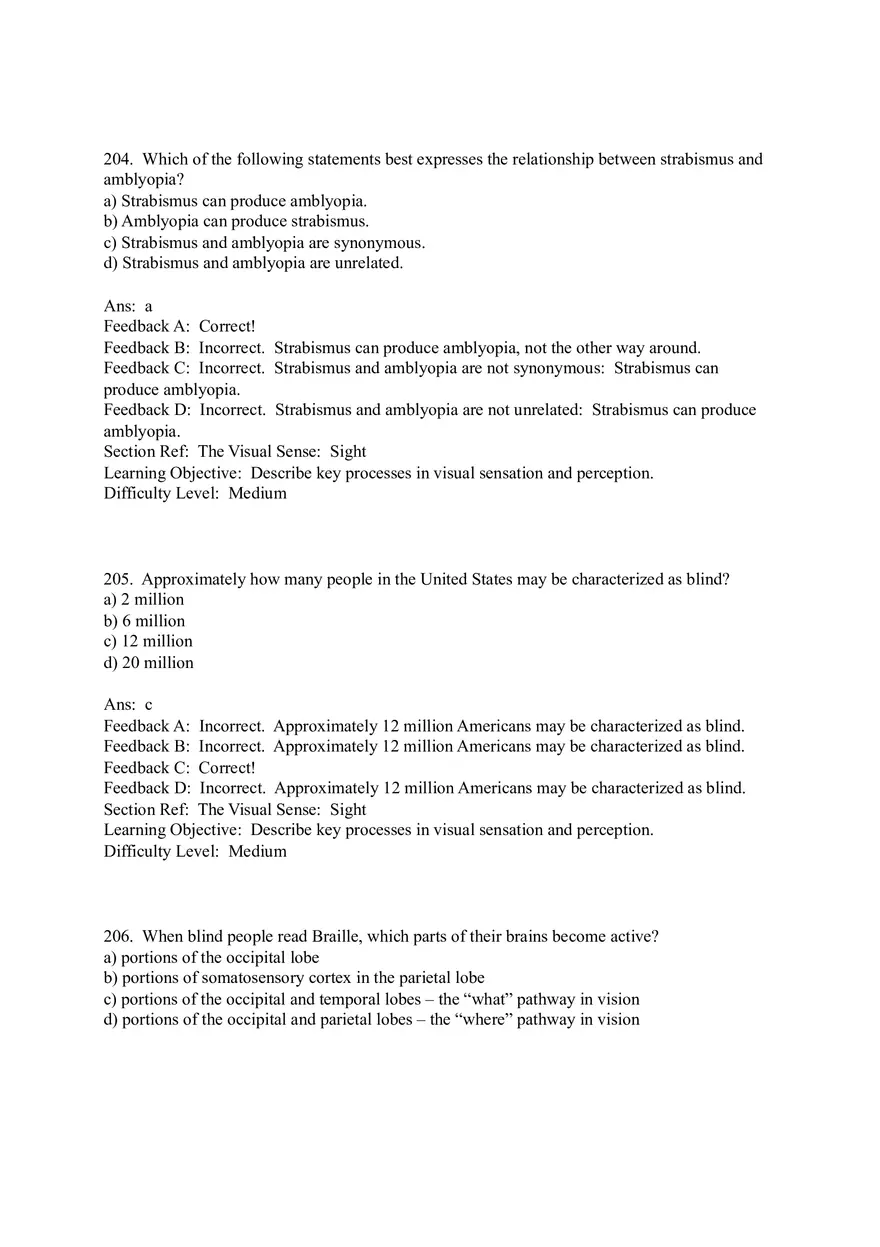 Sensation and Perception Test Answer Key Part 7 - Page 10