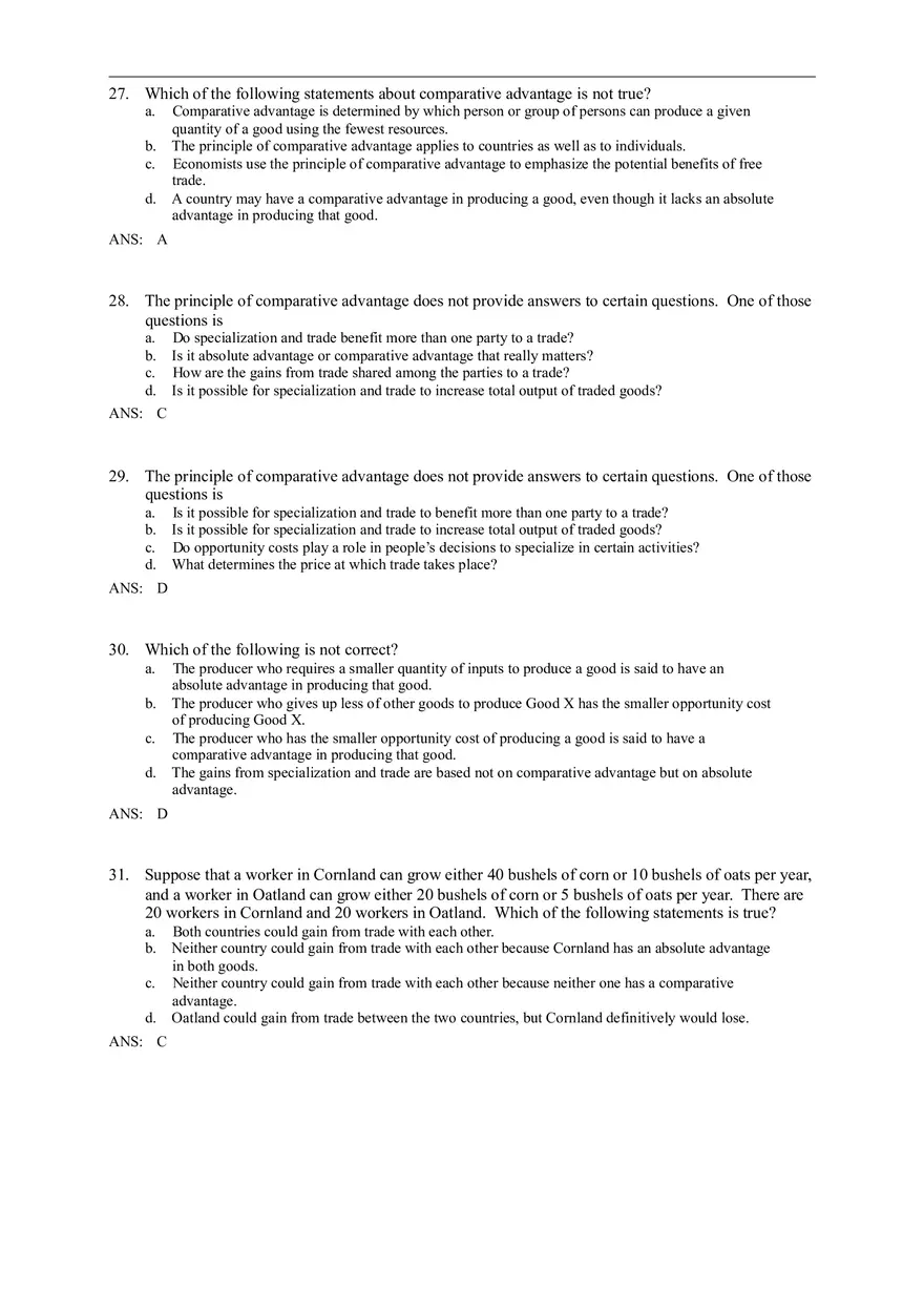 Advantage - The Driving Force of Specialization Answer Key (Sec 2) - Page 7