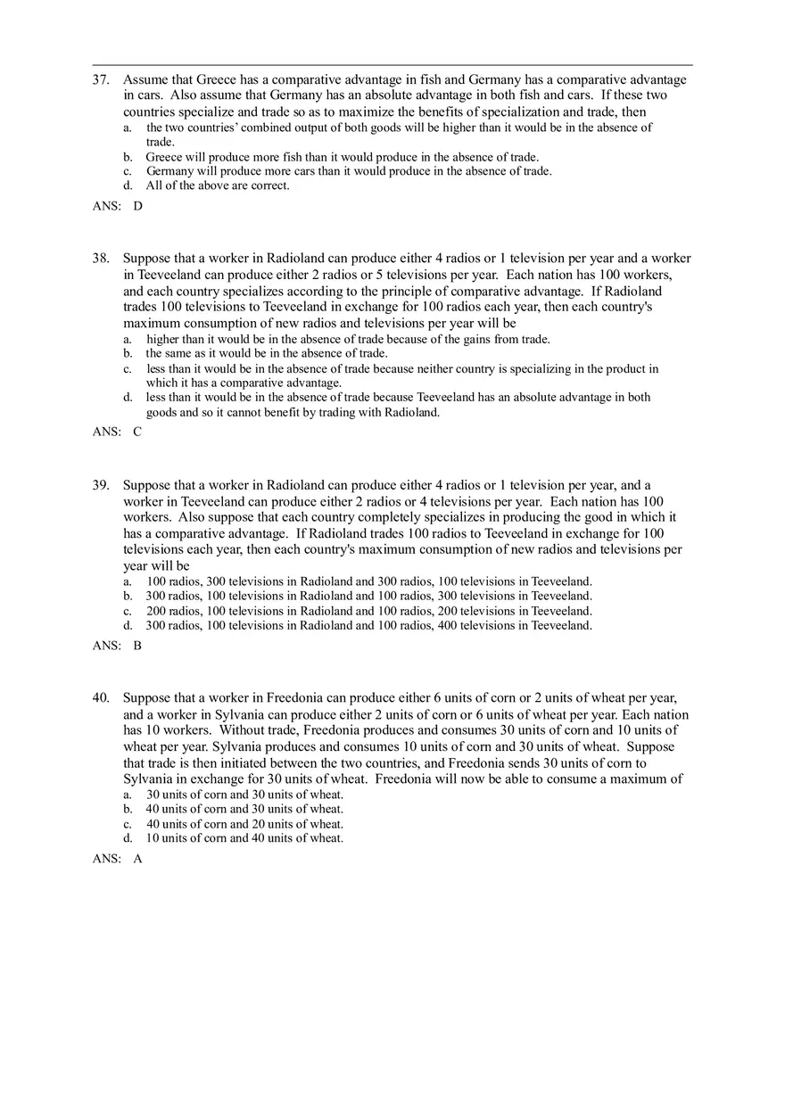 Advantage - The Driving Force of Specialization Answer Key (Sec 2) - Page 9