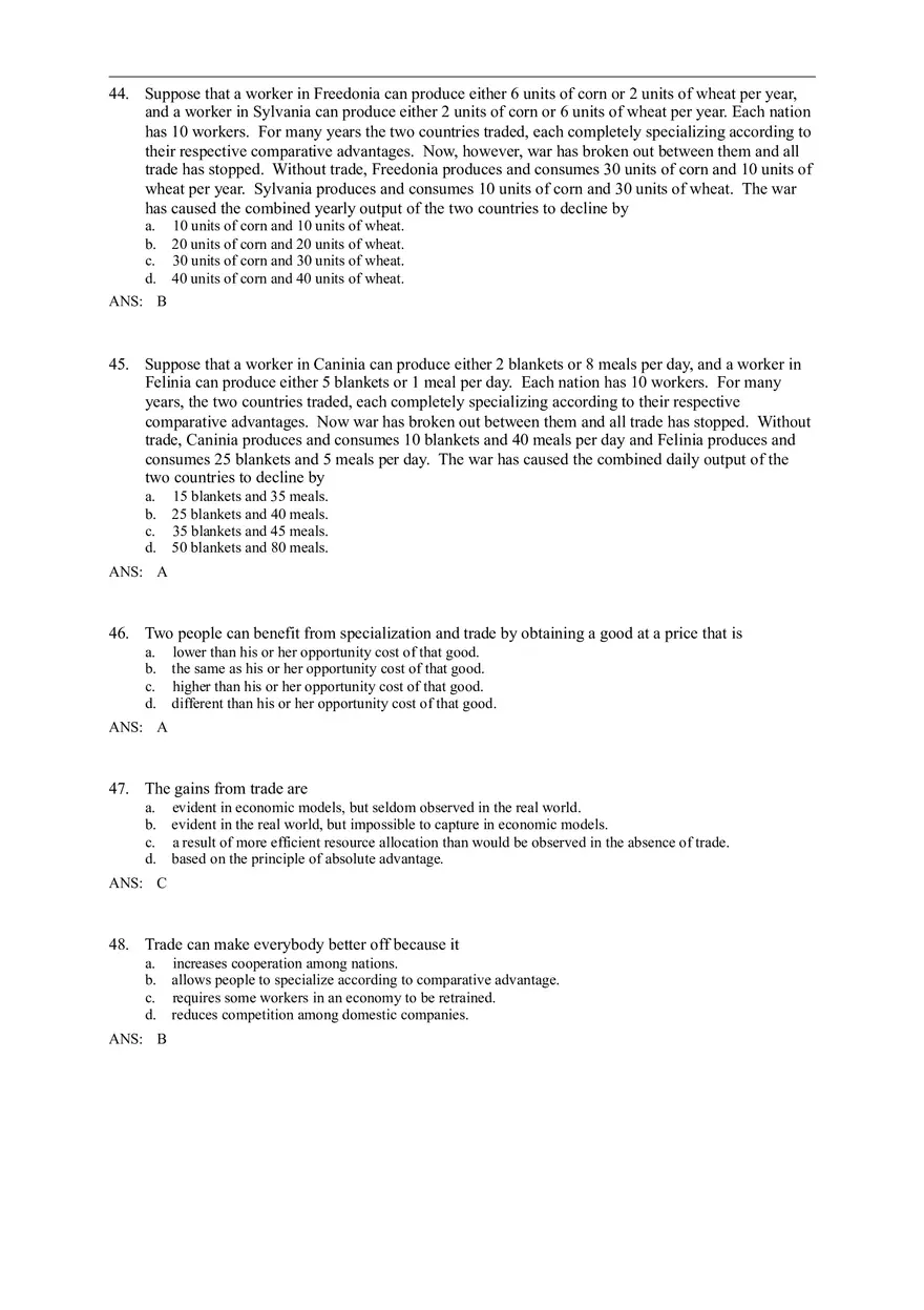 Advantage - The Driving Force of Specialization Answer Key (Sec 2) - Page 11