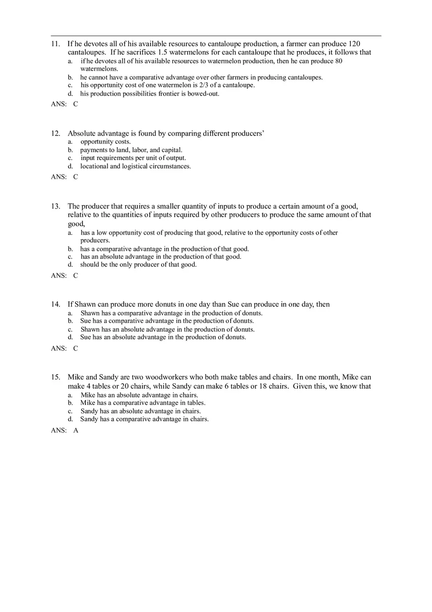 Advantage - The Driving Force of Specialization Answer Key (Sec 2) - Page 4