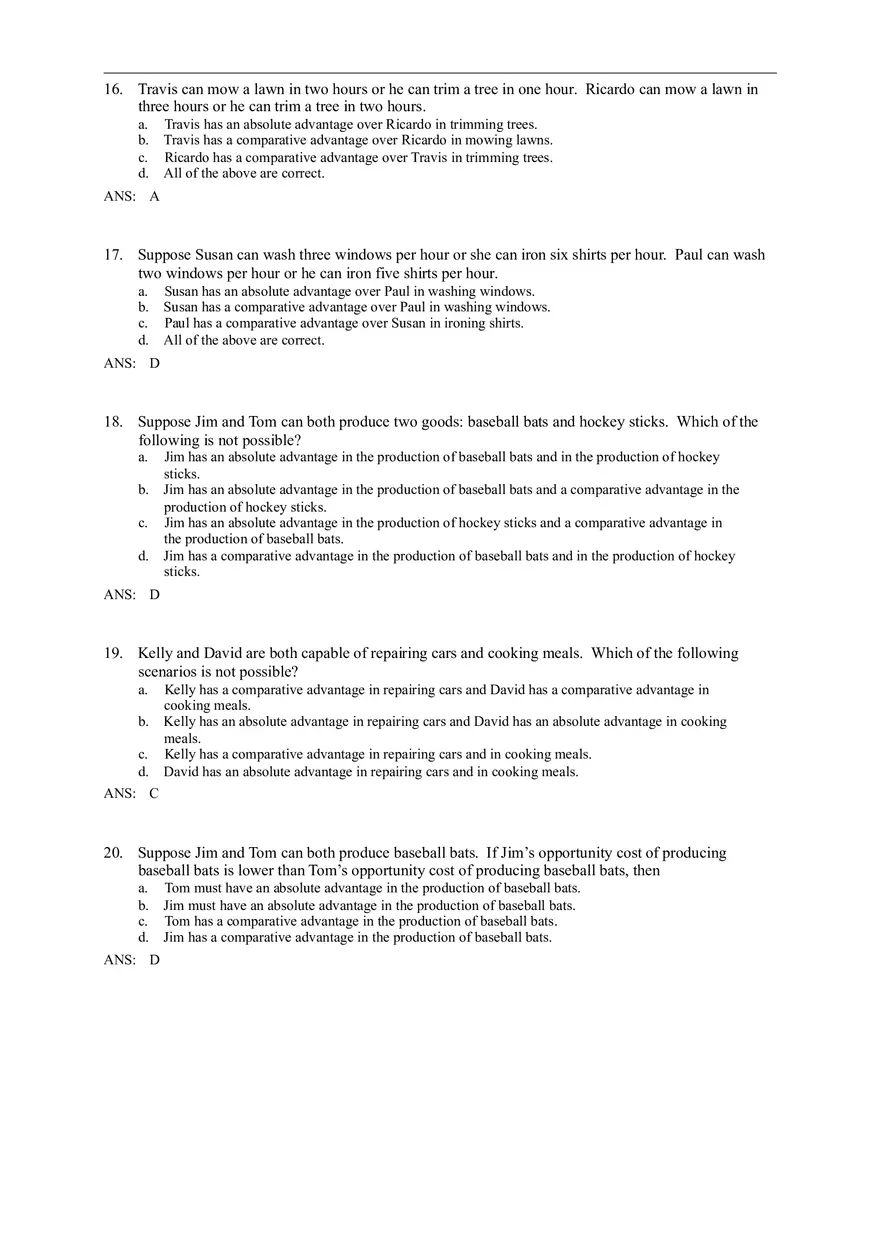 Advantage - The Driving Force of Specialization Answer Key (Sec 2) - Page 5