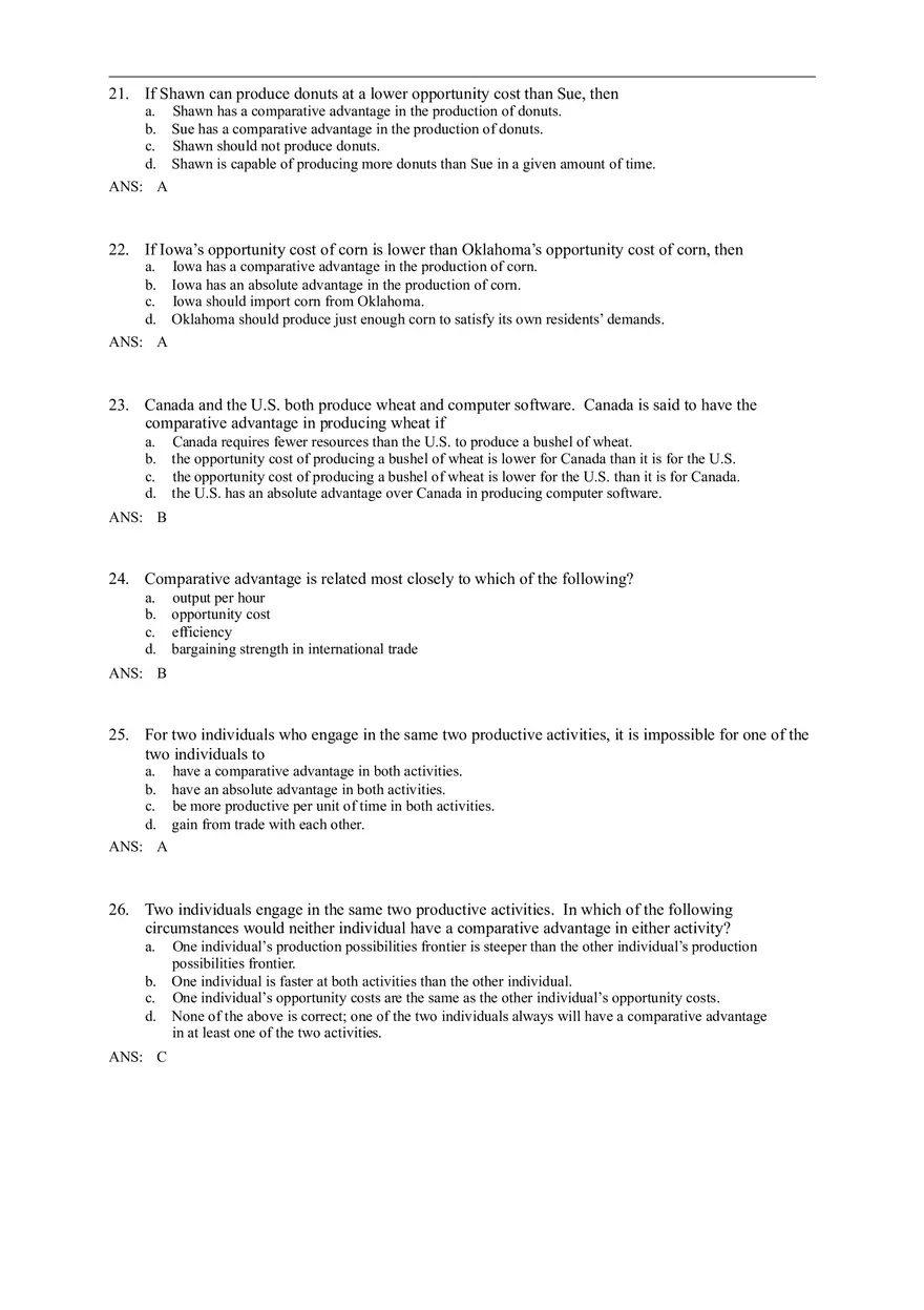 Advantage - The Driving Force of Specialization Answer Key (Sec 2) - Page 6