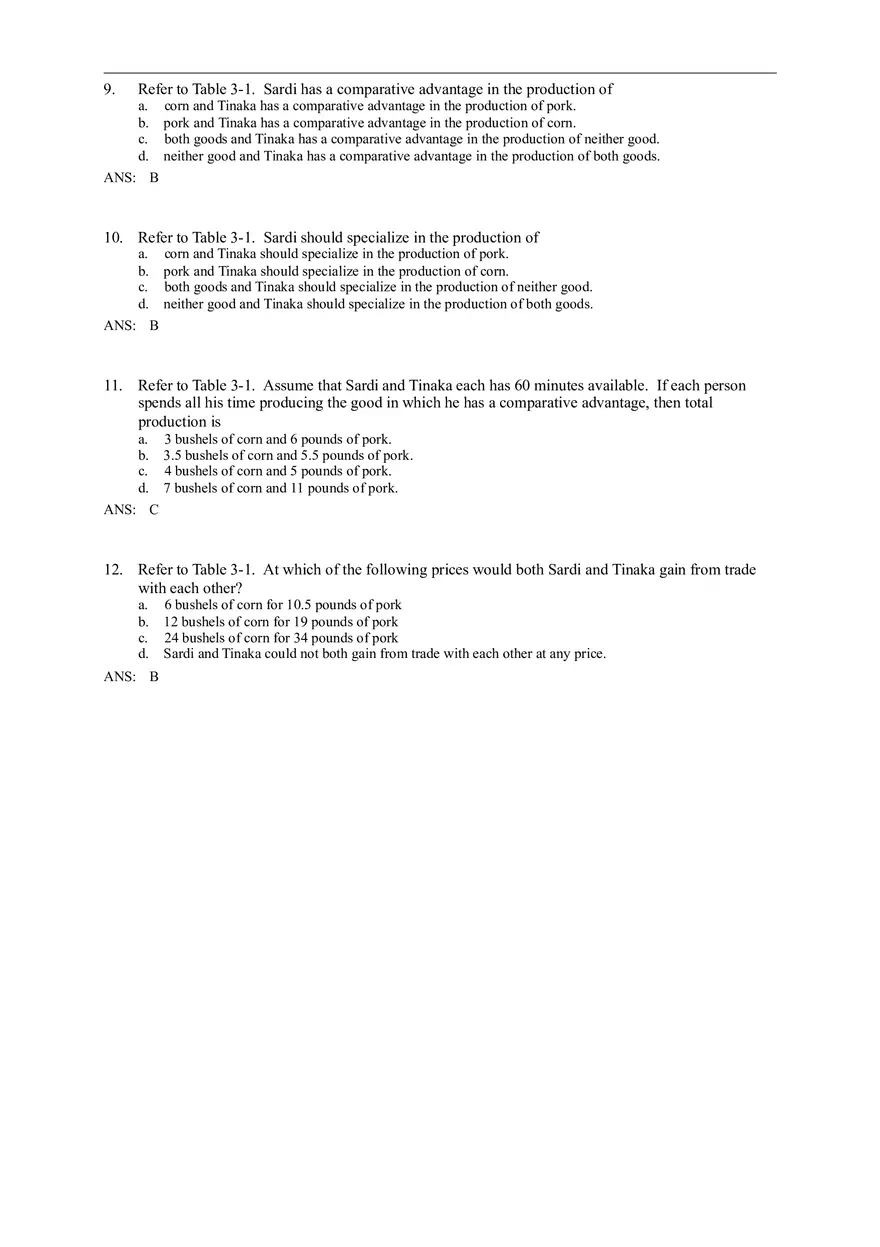 Advantage - The Driving Force of Specialization Answer Key (Sec 3) Part 1 - Page 5