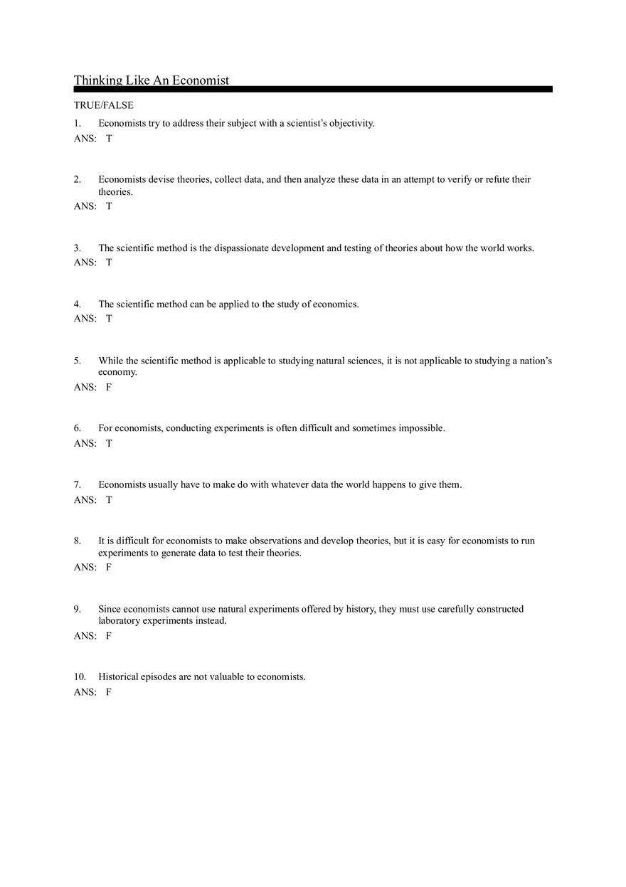 Thinking Like An Economist Part I - Page 1