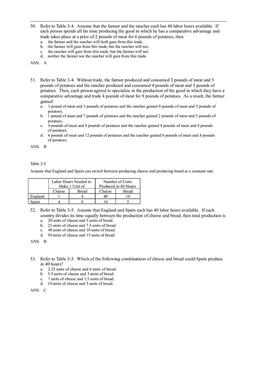 Advantage - The Driving Force of Specialization Answer Key (Sec 3) Part 2 - Page 7