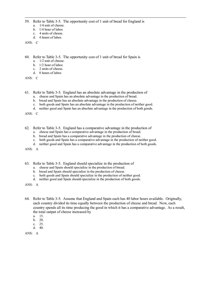 Advantage - The Driving Force of Specialization Answer Key (Sec 3) Part 2 - Page 9