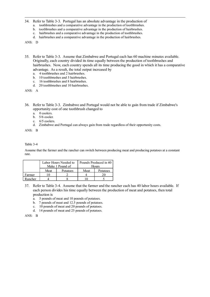 Advantage - The Driving Force of Specialization Answer Key (Sec 3) Part 2 - Page 4