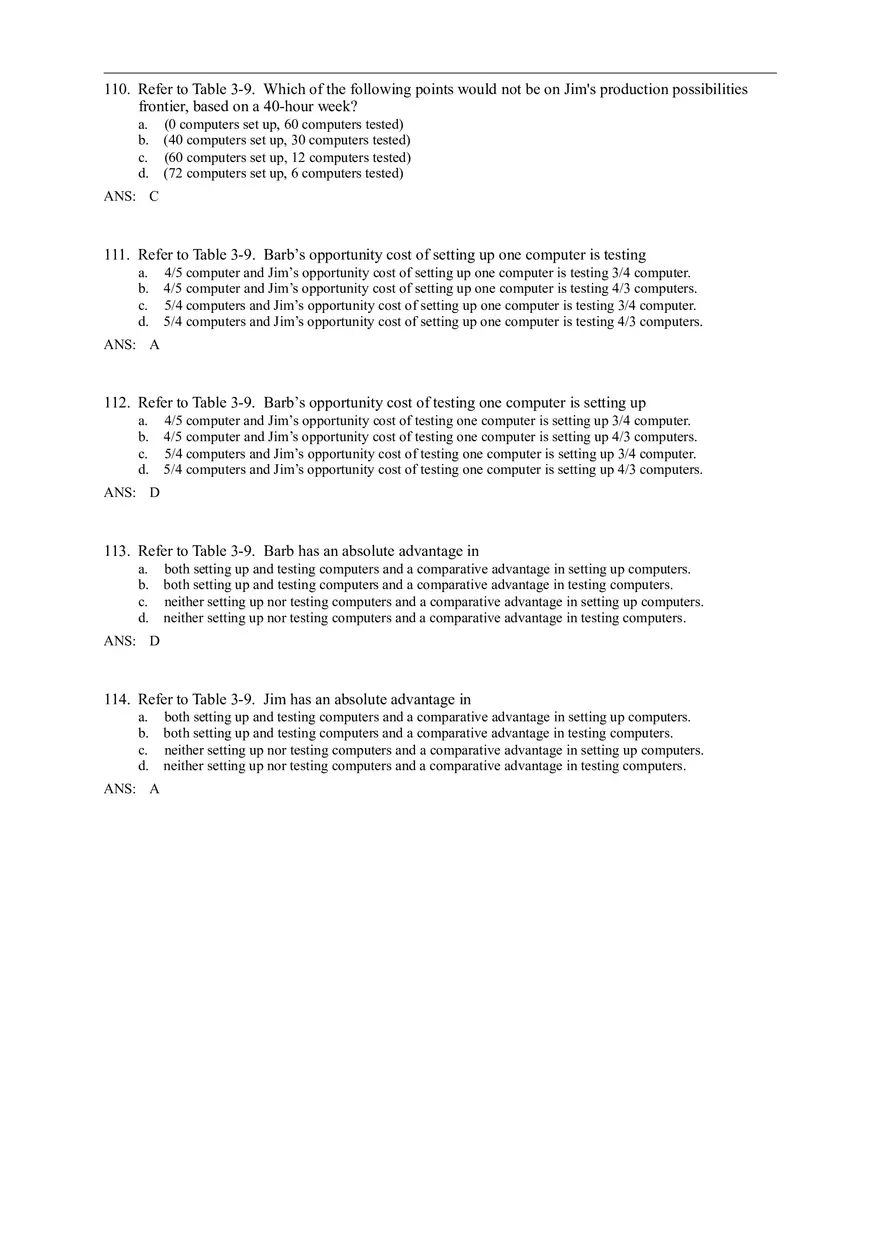 Advantage - The Driving Force of Specialization Answer Key (Sec 3) Part 3 - Page 9