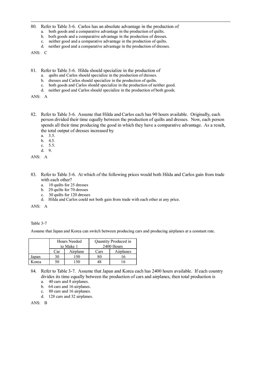 Advantage - The Driving Force of Specialization Answer Key (Sec 3) Part 3 - Page 3