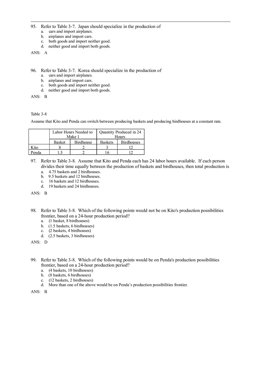 Advantage - The Driving Force of Specialization Answer Key (Sec 3) Part 3 - Page 6