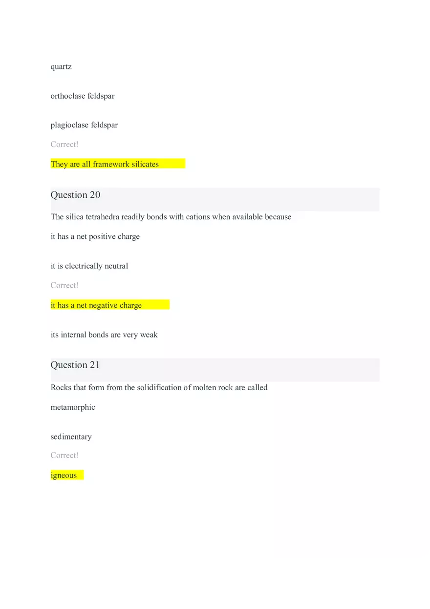 Chemistry Mineral Quiz - Page 8