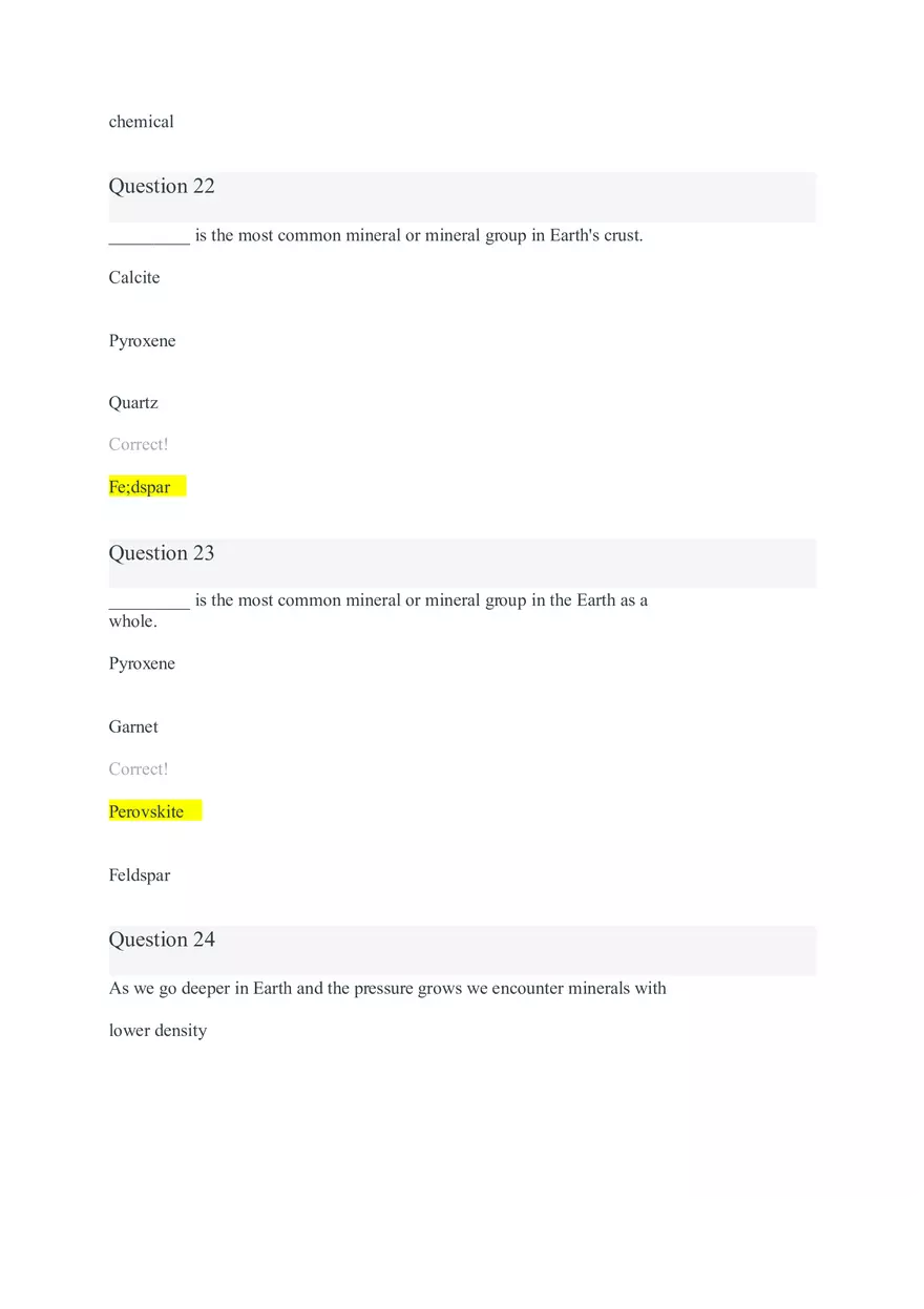 Chemistry Mineral Quiz - Page 9