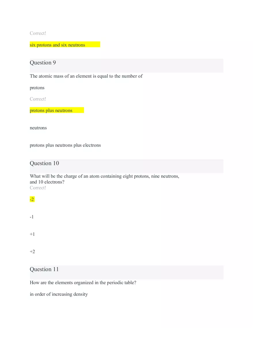 Chemistry Mineral Quiz - Page 4