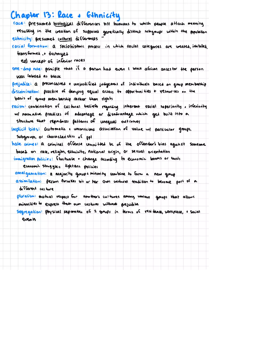 Introduction to Sociology Final Exam Study Guide - Page 3