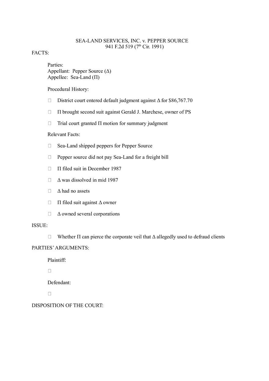 Sea-Land Services v. Pepper Source - Page 1