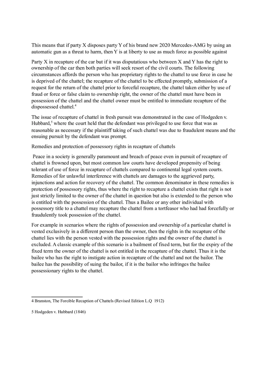 Defense and Recapture of Chattels - Page 2