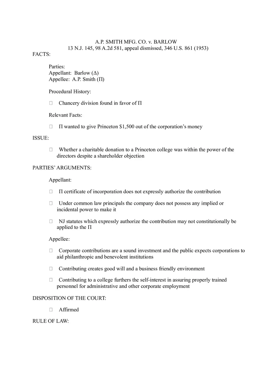 A.P. Smith Mfg Co v. Barlow - Page 1