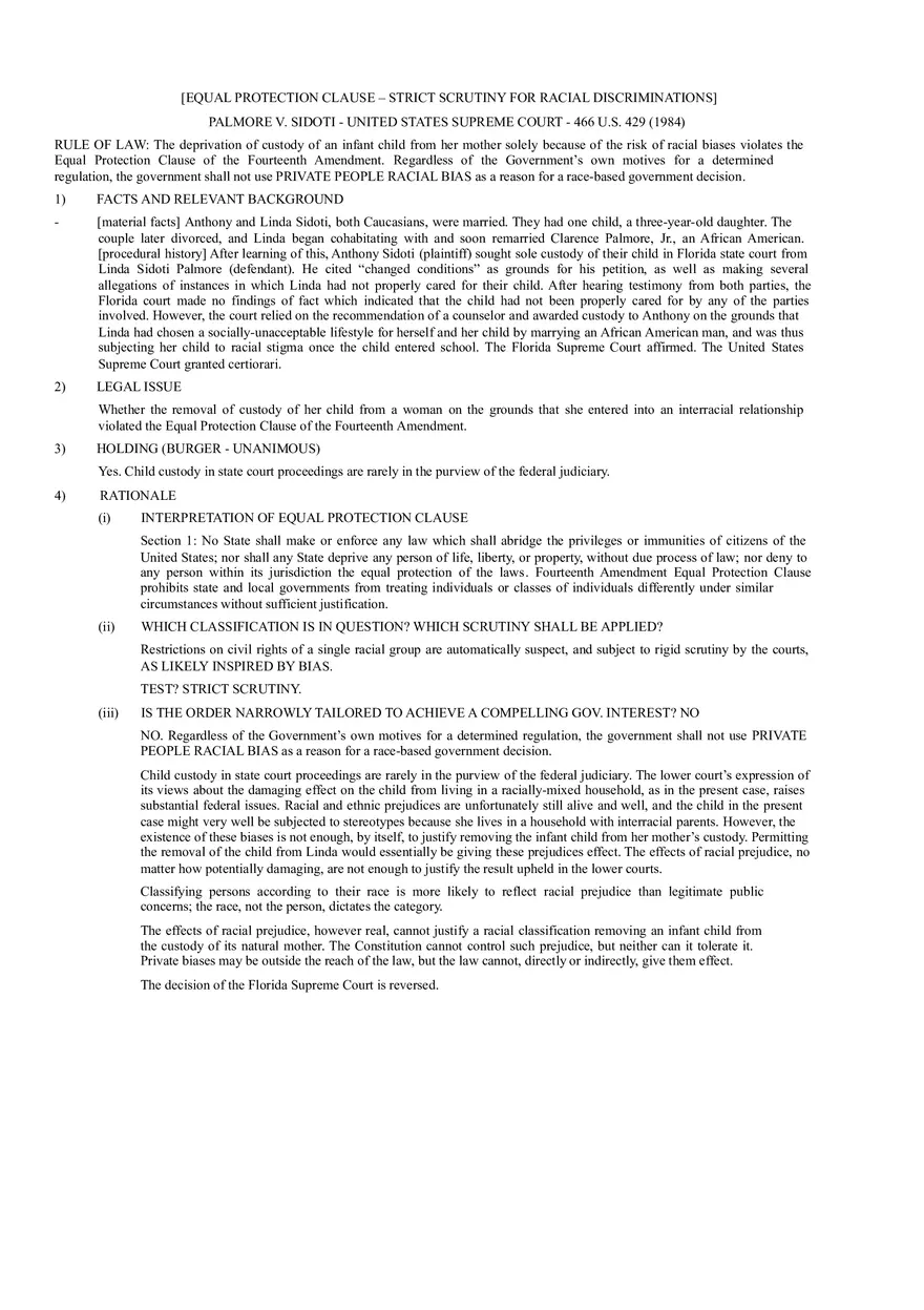 Brief Palmore v. Sidoti - Page 1
