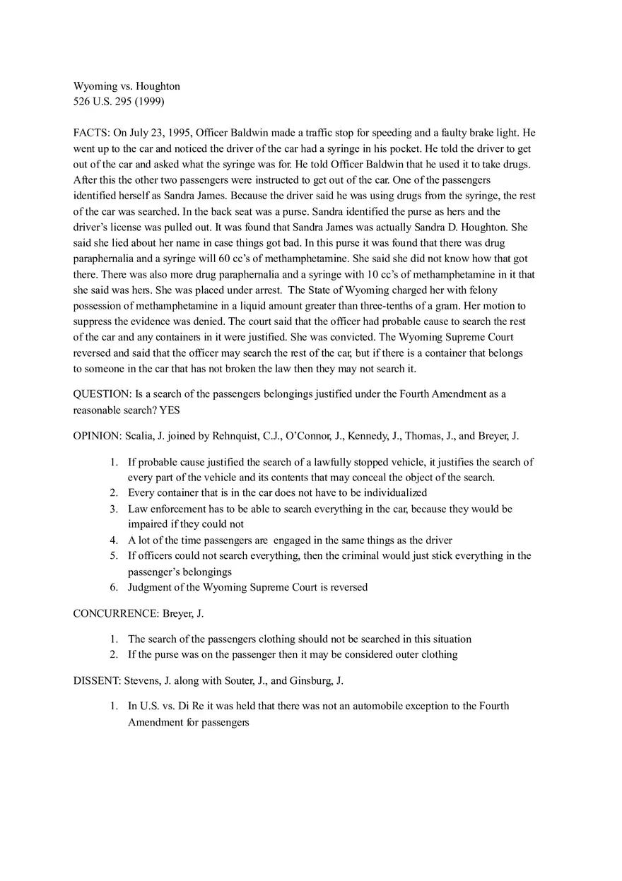 Wyoming vs Houghton Case - Page 1