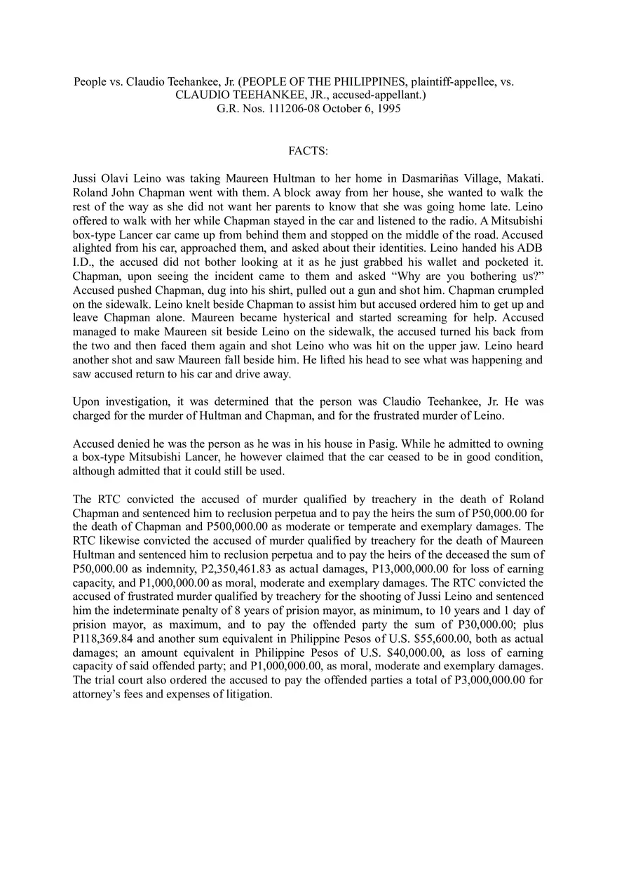 People vs. Claudio Teehankee - Page 1