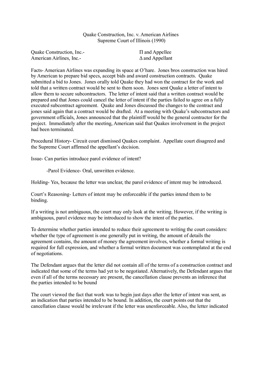 Walker v Keith and Quake Construction, Inc. v. American Airlines, Inc - Page 2