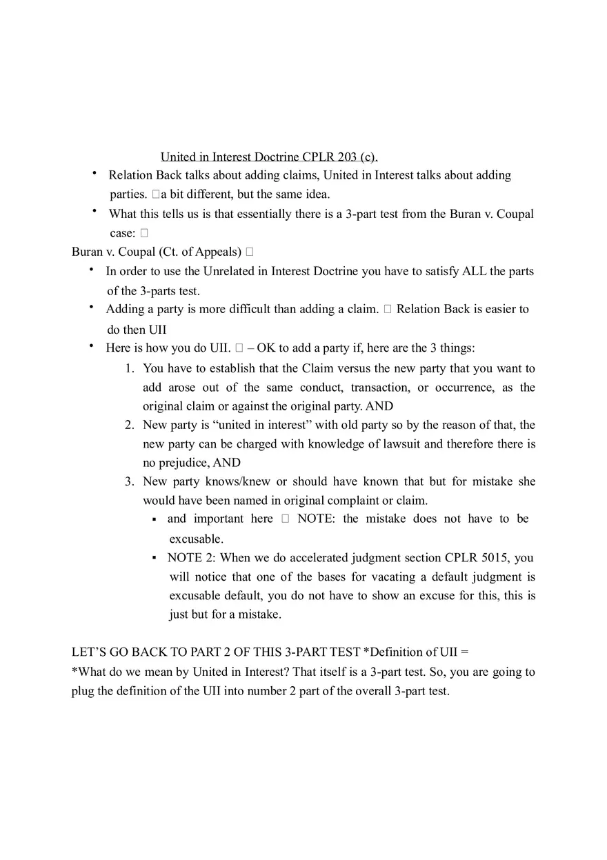 Unrelated in Interest Doctrine and Adding a Party to a Lawsuit - Page 1