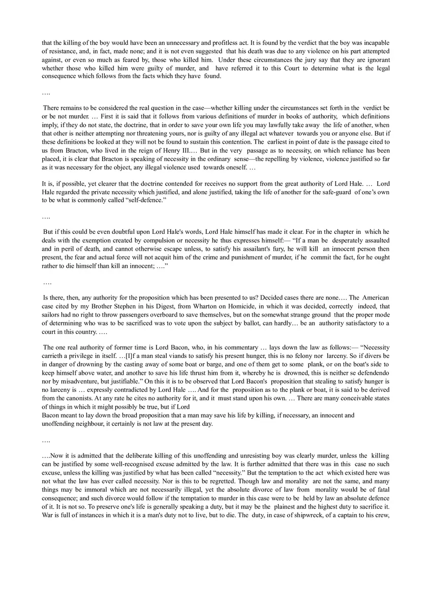 Regina v. Dudley and Stephens Mock - Page 2