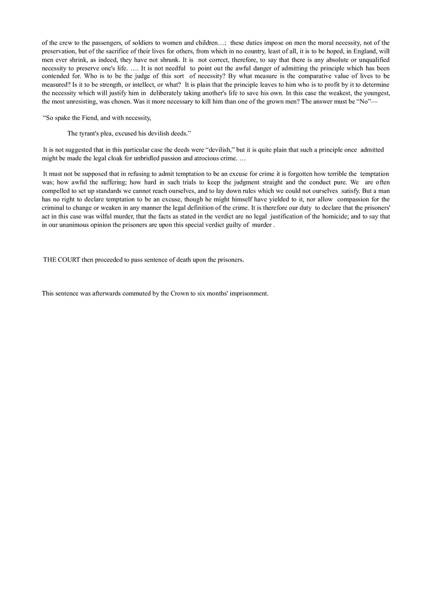 Regina v. Dudley and Stephens Mock - Page 3