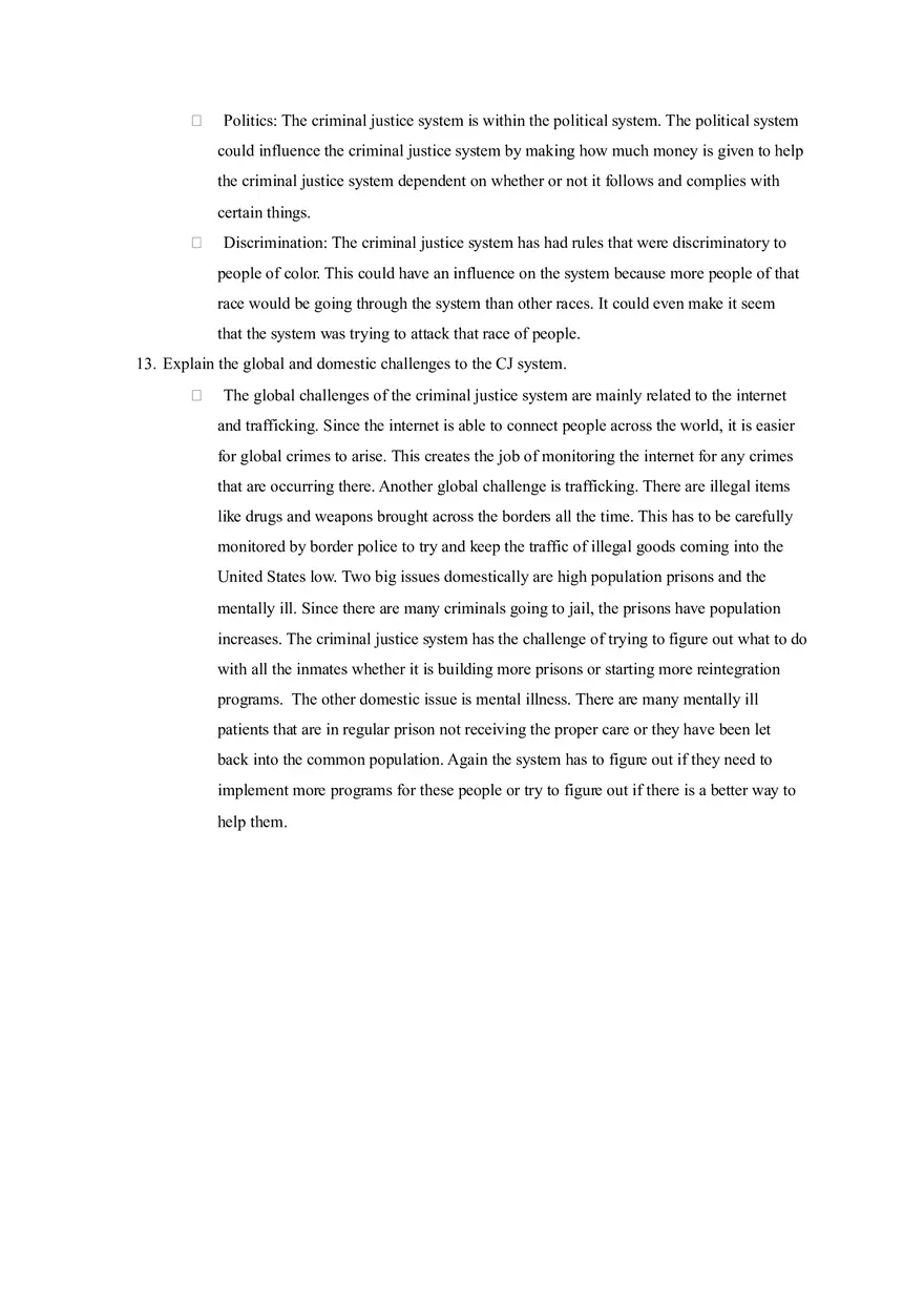Introduction to Criminal Justice Worksheet - Page 7