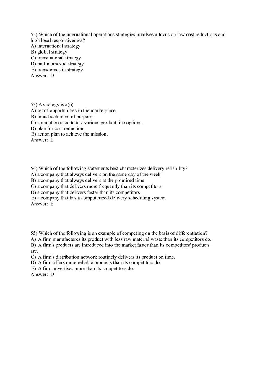 Operations Strategy in a Global Environment Part 2 - Page 1