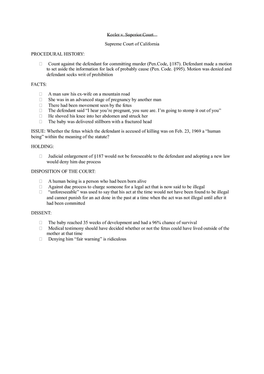Keeler v. Keeler Criminal Law - Page 1