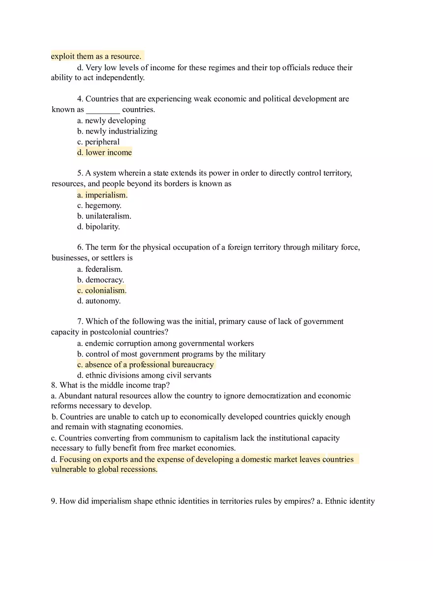 Modern World Governments Study Guide Part 1 - Page 11